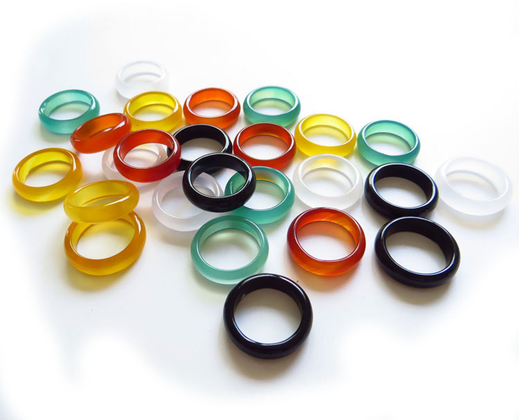 Chalcedony tinh khiết tự nhiên mã não nam nữ nhẫn nhẫn Chow Runfa với cùng một món quà nhẫn ngọc bích Mua hai tặng một nhẫn nam