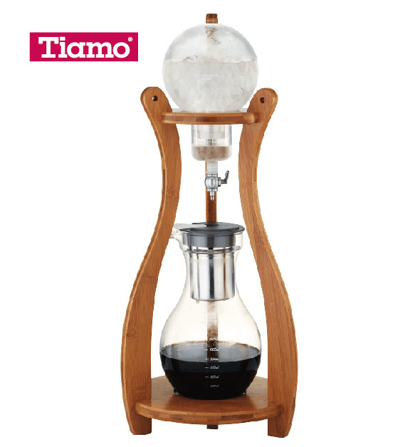 Tiamo Bamboo Stand Ice Brew Glass Drip Coffee Pot Cold Brew Tea Pot 10 Servings Hg6333 Tiamo Bamboo Stand Ice Brew Glass Drip Coffee Pot Cold Brew Tea Pot 10 Servings Hg6333