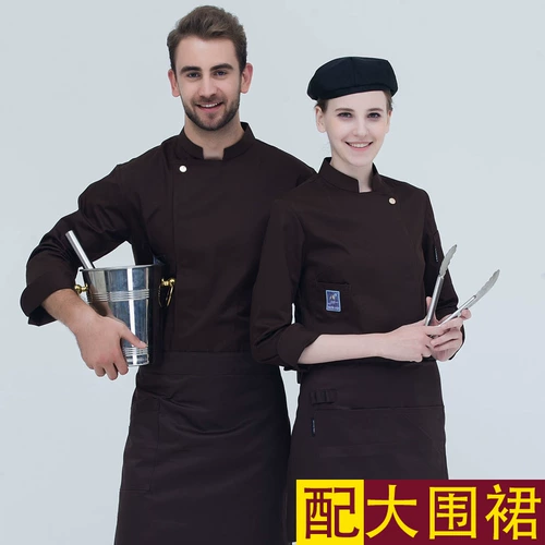 Отель мужчина шеф -повар Работа для одежды для тортов с длинным рукавом пекарня кофе -западный ресторан кухонная пекарня униформа с коротким рукавом