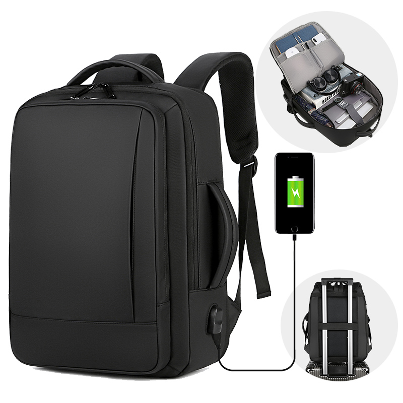 Backpack large-capacity student schoolbag simple fashion laptop bag 15 6 inch 14 men's bag casual backpack