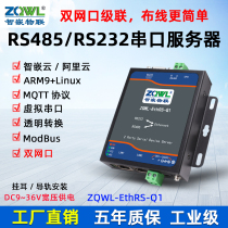 Intelligent embedded 2 serial port server serial port to Ethernet dual network port switch ModbusTCP RTU