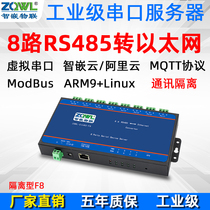 8th RS485 server POE function serial network with isolation Modbus TCP switched RTU