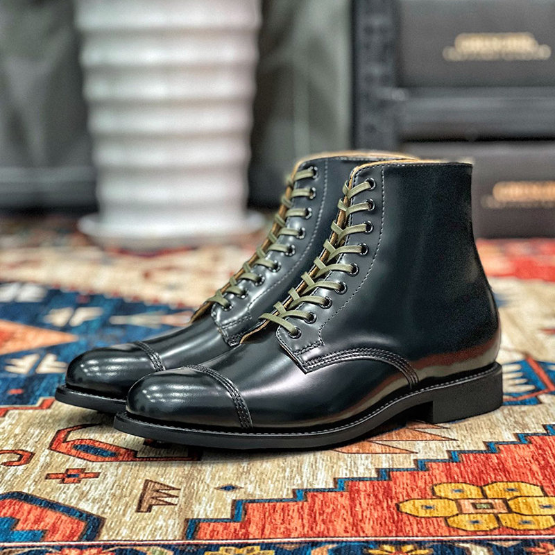 Gre Work Boots D03 Goodyear Vintage Sanders Derby Shoes Gentleman Business Formal Leather Shoes Men's Comfortable