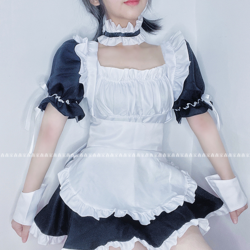 cosplay Japanese maid outfit cute loli lolita women's clothing gangster dress two-dimensional anime plus size