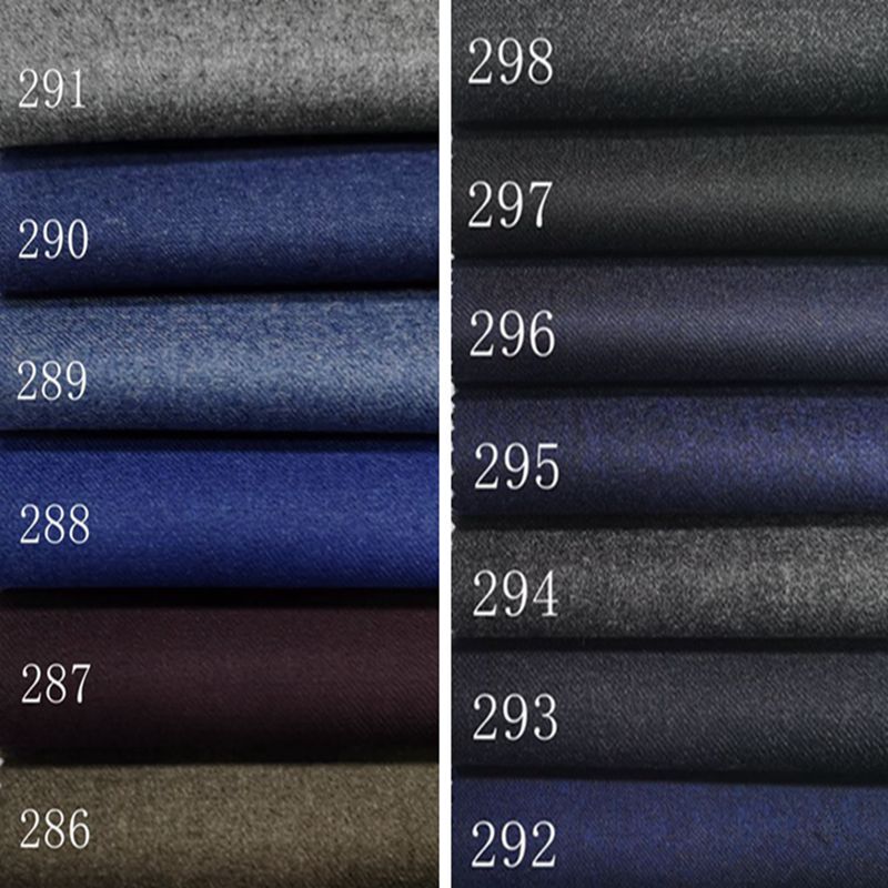 High-End Solid Color Blue, Gray, and Black Sheep Wool Clothing Fabric for Autumn and Winter Suits, Wide-Leg Pants, and Vest Materials High-End Solid Color Blue, Gray, and Black Sheep Wool Clothing Fabric for Autumn and Winter Suits, Wide-Leg Pants, and Vest Materials