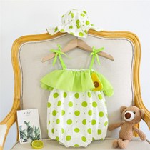 Net red 100 days baby clothes photo princess female baby sling bag fart dress Summer suit Hayi thin cute