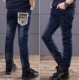 Quần jean bé trai cộng với nhung dày 2018 mẫu mùa thu đông 2018 Quần jeans trẻ em Hàn Quốc trong quần trẻ em lớn