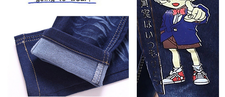 2016 quần áo trẻ em trai jeans mùa xuân và mùa thu quần trẻ em chân quần trong cậu bé lớn Slim jeans