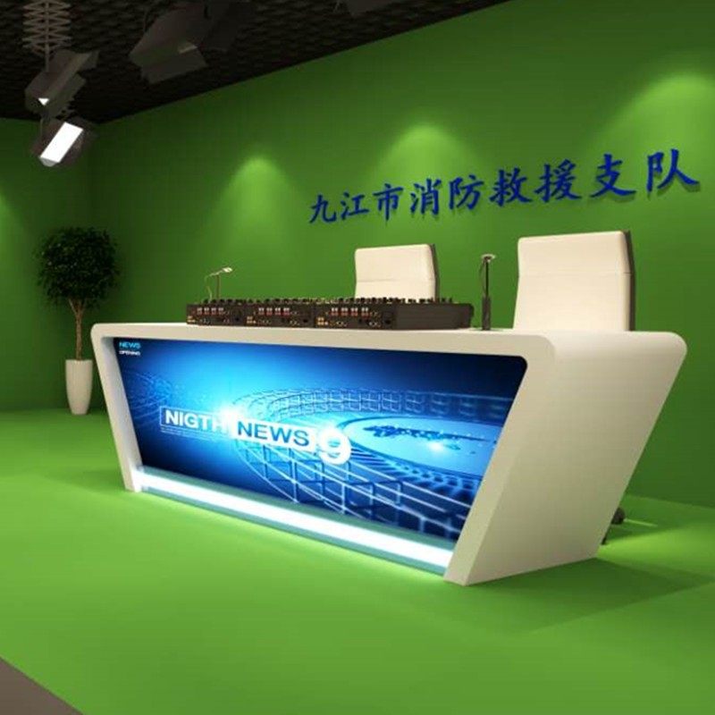 Studio main podcast Internet front desk Children's podcast room The table hosts the talk desk