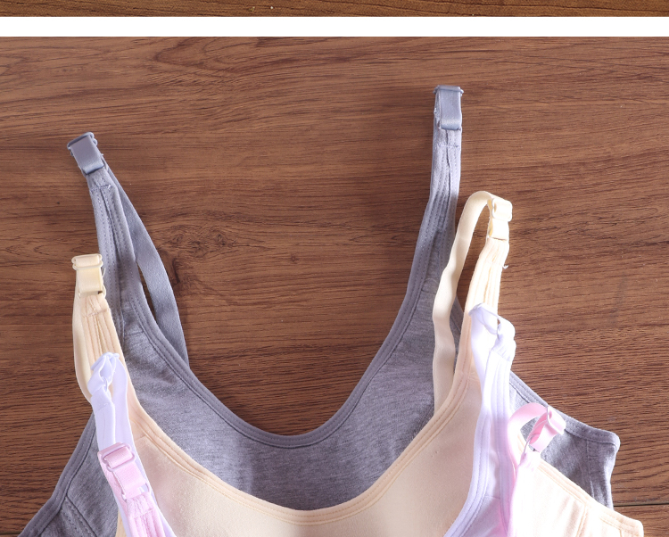 Áo ngực nữ Không có vòng thép cotton cotton cốc mỏng hai ngực phát triển định kiến ​​học sinh trung học cơ sở trung học cơ sở BRA thời trang nữ 2021