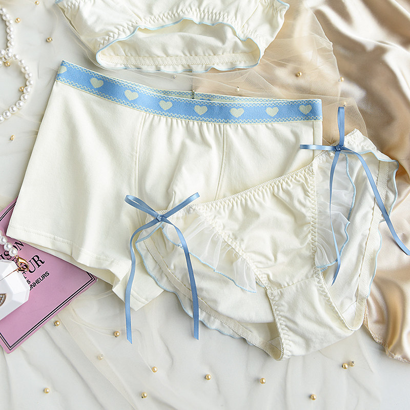 Couple's underwear summer cotton thin section girl pure desire cute sweet couple set for boyfriend gift