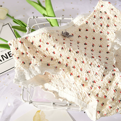 Японское нижнее белье, хлопковые милые штаны, антибактериальные дышащие трусы, кружевное белье для коррекции формы бедер