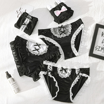 Sexy Ladies Briefs Triangle Pants Lace Super Slim Transparent Fire Hot Seductive Mesh Yarn Less Maid Wind Dark JK Day