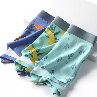 Panties men's cartoon modal cotton men's boxers seamless cute personality breathable youth boxers tide