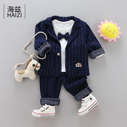 Hiz trai Suit 3-Year-Old Flower Kids ăn mặc 1 bé Suit Set 2-4-Year-Old Nửa mùa xuân trẻ em.