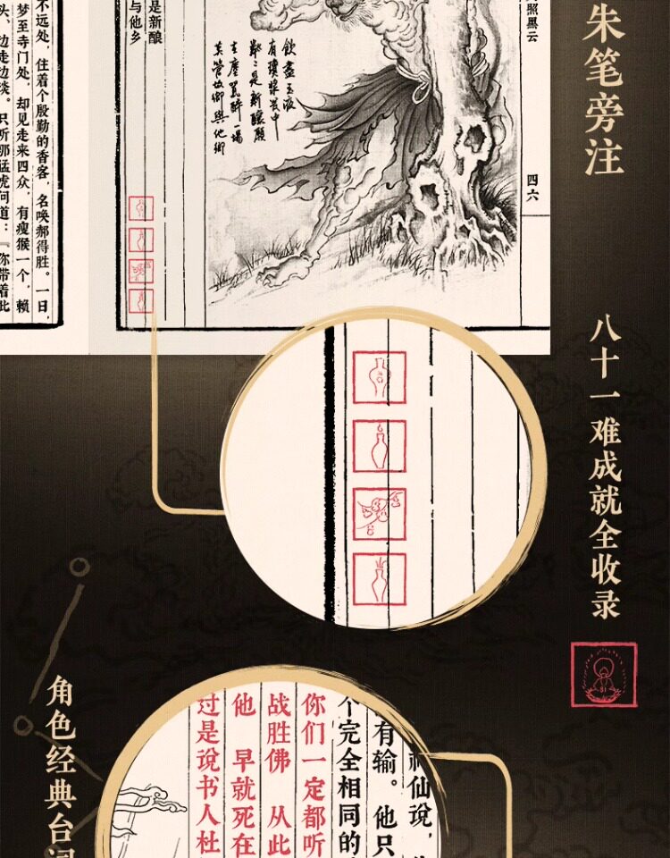 Black Myth Wukong Ying Shen Tu red annotations and achievement seal examples
