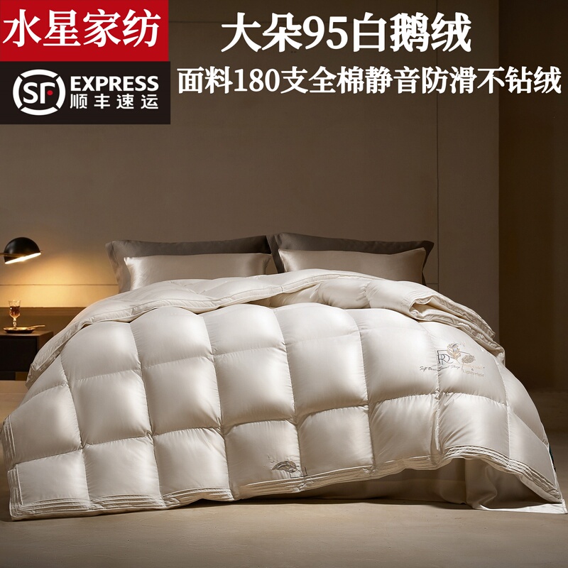 Mercury Home Textiles Antibacterial down Comforter 95 White Goose down Spring/Autumn/Winter Thickened Warm Single/Double Full Cotton Silent Comforter Core Mercury Home Textiles Antibacterial down Comforter 95 White Goose down Spring/Autumn/Winter Thickened Warm Single/Double Full Cotton Silent Comforter Core