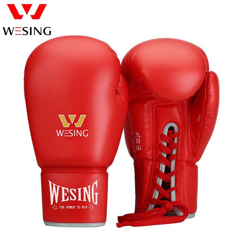 Nine-day Mountain tether sanda gloves Competition boxing gloves Muay Thai training gloves 8 10 12 oz