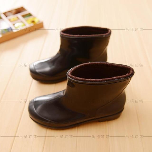 Mùa đông quý cô ấm áp cộng với nhung cộng với ống ngắn bằng cotton trong ống thấp để giúp nhà bếp đi mưa đi mưa đi giày đi mưa giày bảo hộ siêu nhẹ chống nước