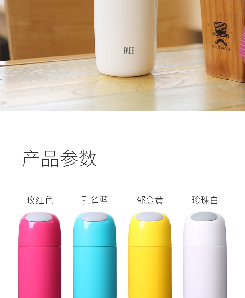 Mặt cốc nam và nữ sinh viên phiên bản Hàn Quốc của nghệ thuật tối giản dễ thương cặp đôi inox 316 - Tách bình đun nước giữ nhiệt