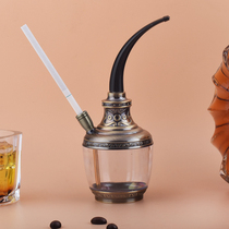 High-grade dual-purpose hookah full set of multi-layer filter hookah pipe hookah fine cigarette holder cigarette pipe double cigarette pot