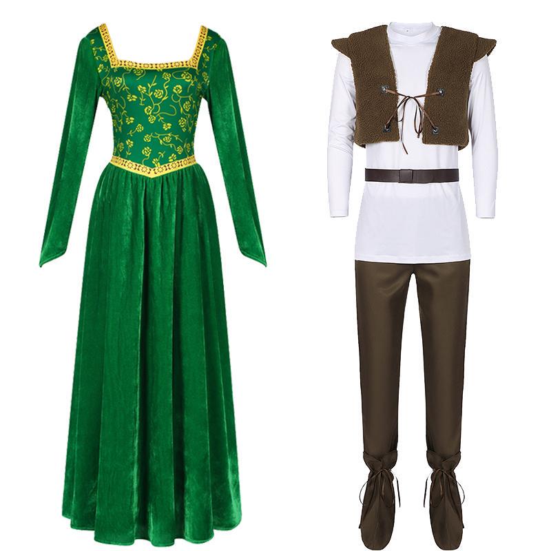Anime Shrek Cos Costume Adult Halloween Fiona Princess Dress Fiona Dress