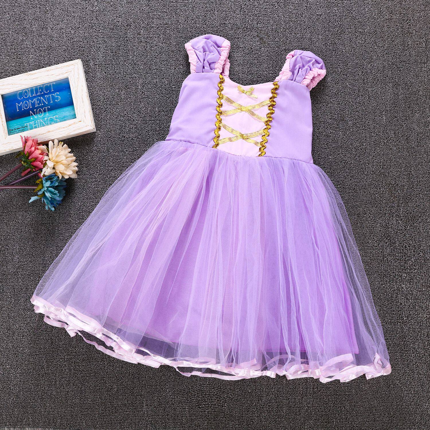 Toddler Girls Sofia Rapunzel Tutu Dress Princess Costumes