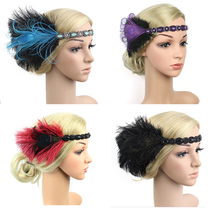 1920s Great Gatsby Flapper Girl Feather Headpiece Feather headdress