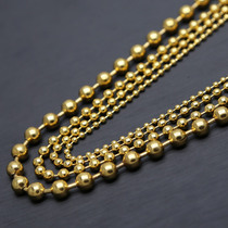 3-8MM diameter ball chain rapper street dance hip hop necklace with chain accessories of European and American long spot couples