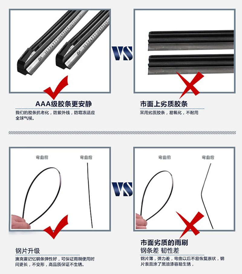 Nissan áp dụng 骐 达 达 Bonless Wiper Sunshine Sylphy 籁 籁 籁 骊 奇 骏 - Gạt nước kiếng lưỡi cao su gạt mưa