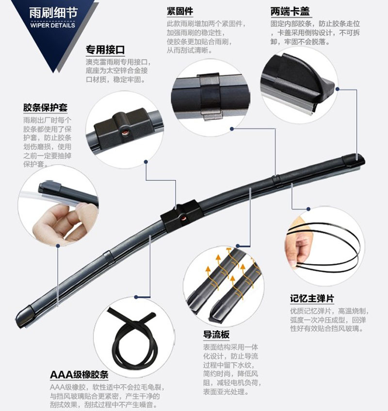 Nissan áp dụng 骐 达 达 Bonless Wiper Sunshine Sylphy 籁 籁 籁 骊 奇 骏 - Gạt nước kiếng lưỡi cao su gạt mưa