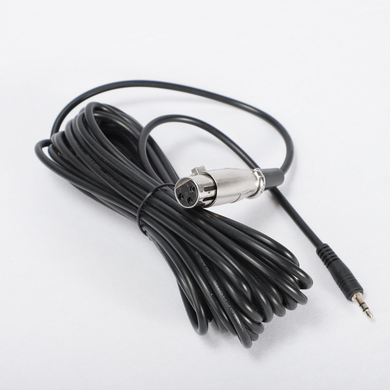 Canon Line Mother Turns 3 5mm Capacitive Microphone Audio Line Computer Sound Card Microphone Connecting Line Universal Carnon Line