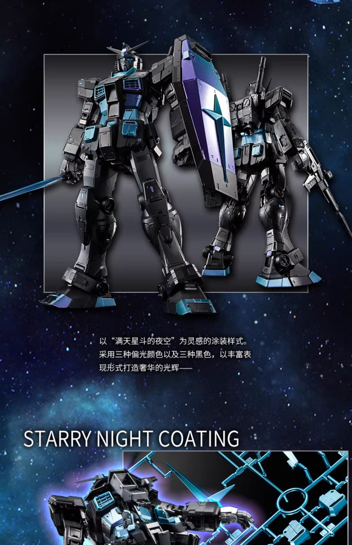 PG Unleashed 1/60 RX-78-2 Gundam(Starry Night Coating)