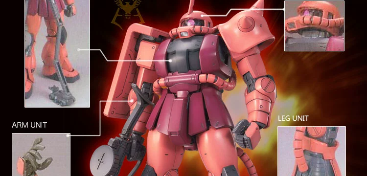 Bandai Model 1 100 MG MS-06S Slagu Zagusia Máy đặc biệt Phiên bản 2.0 ZAKU II - Gundam / Mech Model / Robot / Transformers 	mô hình robot người