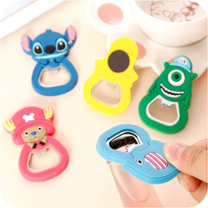 Creative cartoon silicone wine opener multifunctional wine bottle opener beer bottle opener cute refrigerator stickers