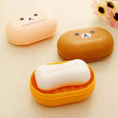Creative home daily use Korean version fresh cute animal soap box bathroom plastic drain cartoon soap box