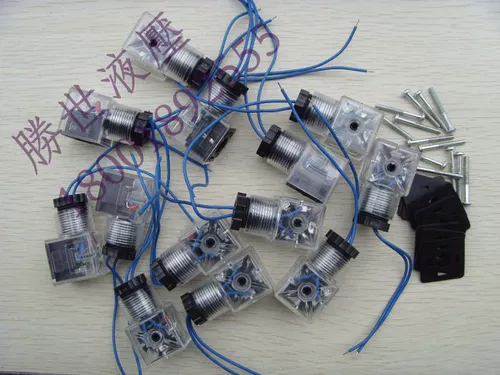 Гидравлический электромагнитный клапан, электромагнитный магнитный штекер, водонепроницаемый ретранслятор с подсветкой, 24v, 220v
