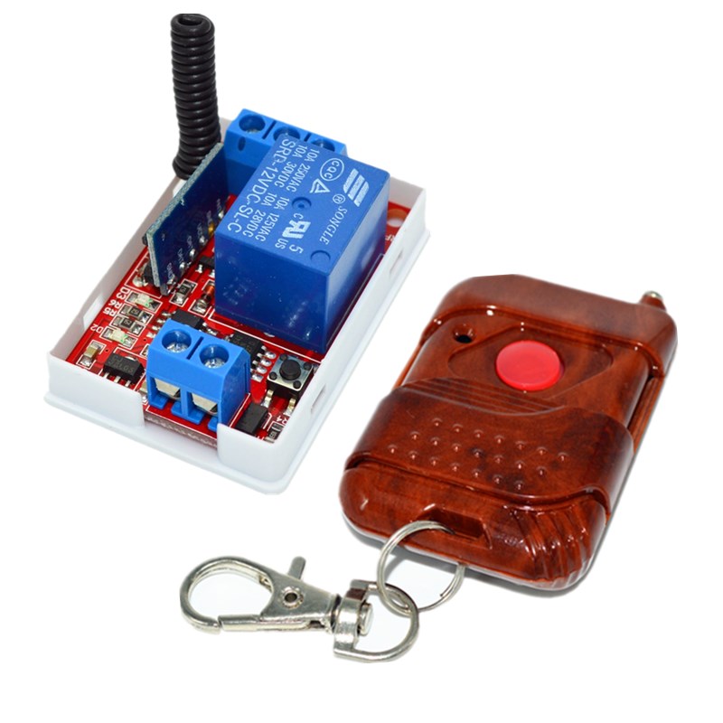 12V Wireless Learning Type Module 315M Wireless Control Module 1 Key Peach Wood Remote Control Wireless Remote Control Switch