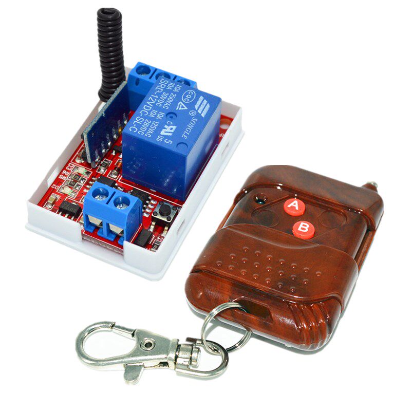 315M wireless remote control module 12V wireless learning type module 2 key peach wood remote control wireless remote control switch