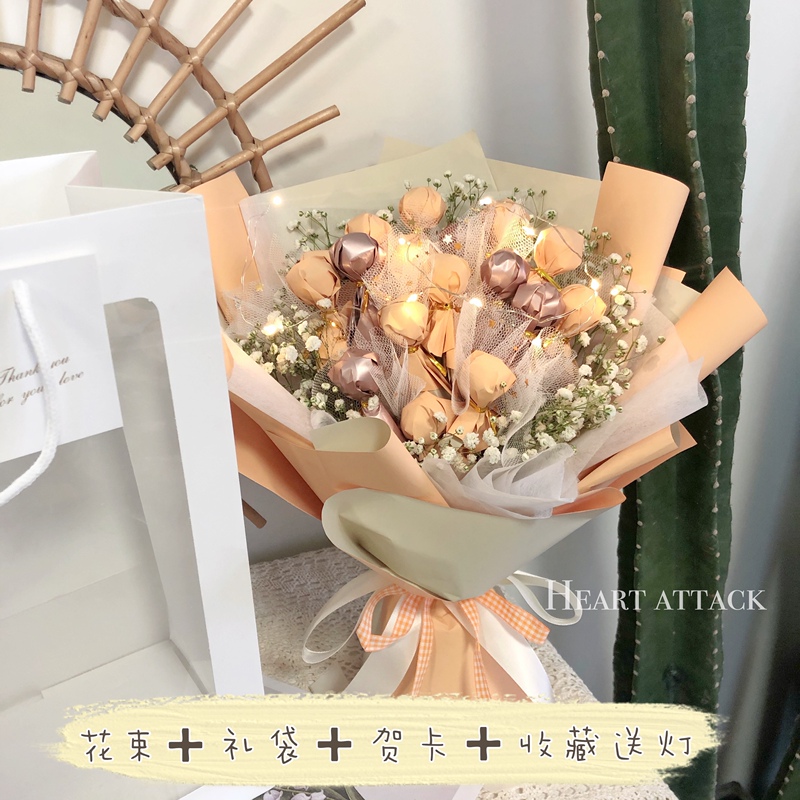 Lollipop Finished Product Snack Candy Bouquet Baby's Breath Birthday Gift for Girlfriend Valentine's Day Creative Birthday Gift Lollipop Finished Product Snack Candy Bouquet Baby's Breath Birthday Gift for Girlfriend Valentine's Day Creative Birthday Gift