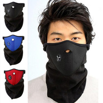 Winter riding windproof anti-cold and anti-dust skiing mask outdoor bike surrounding neck protective face warm grip suede hood