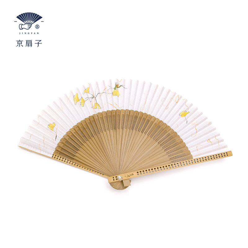 Beijing fan) psychic fan hand-painted silk fan Chinese style ancient style gift Hanfu craft fan bamboo folding fan