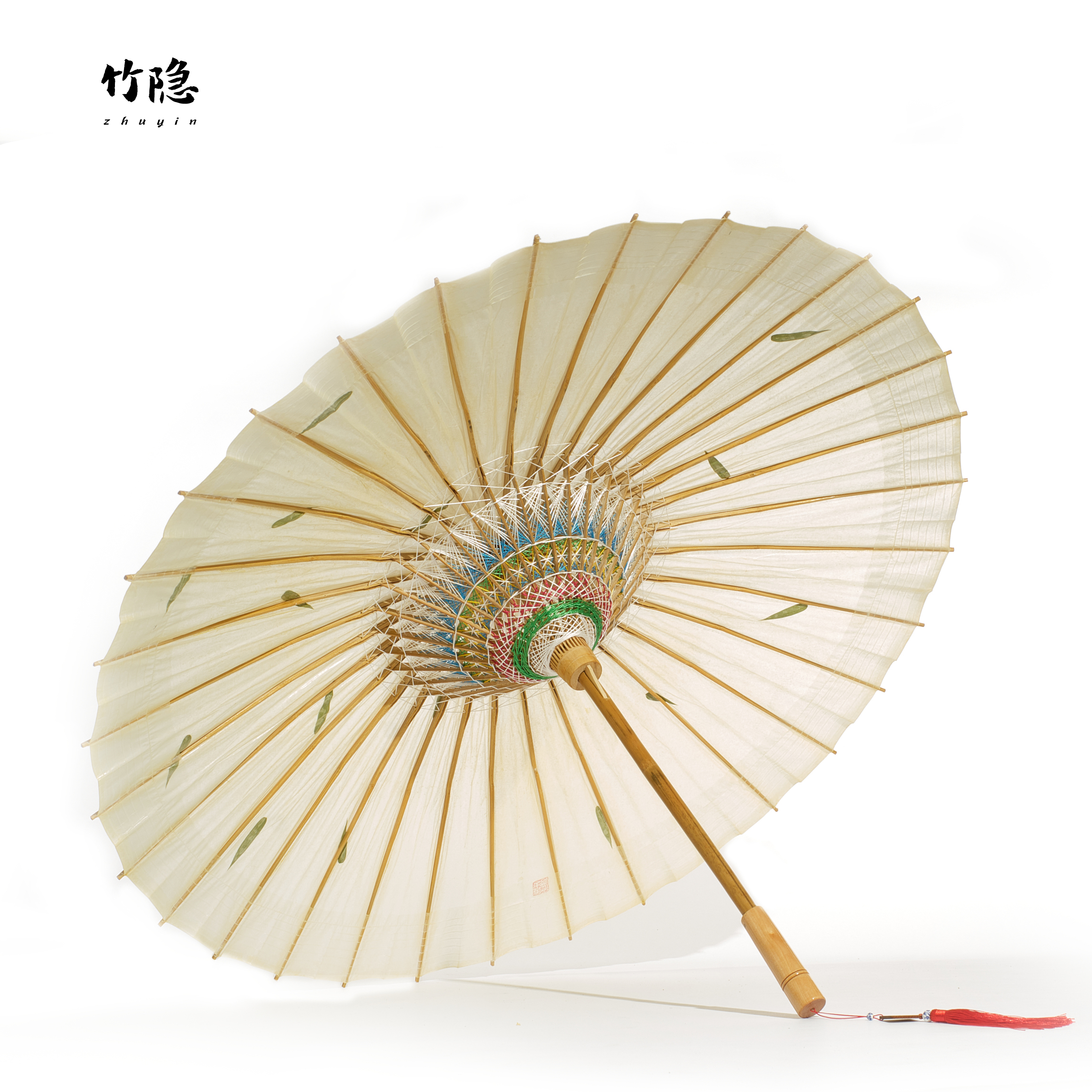Bamboo - Handmade paper hand paper umbrella full of antique wind and rain - proof practical Han dress female decoration and dance vegetable umbrella