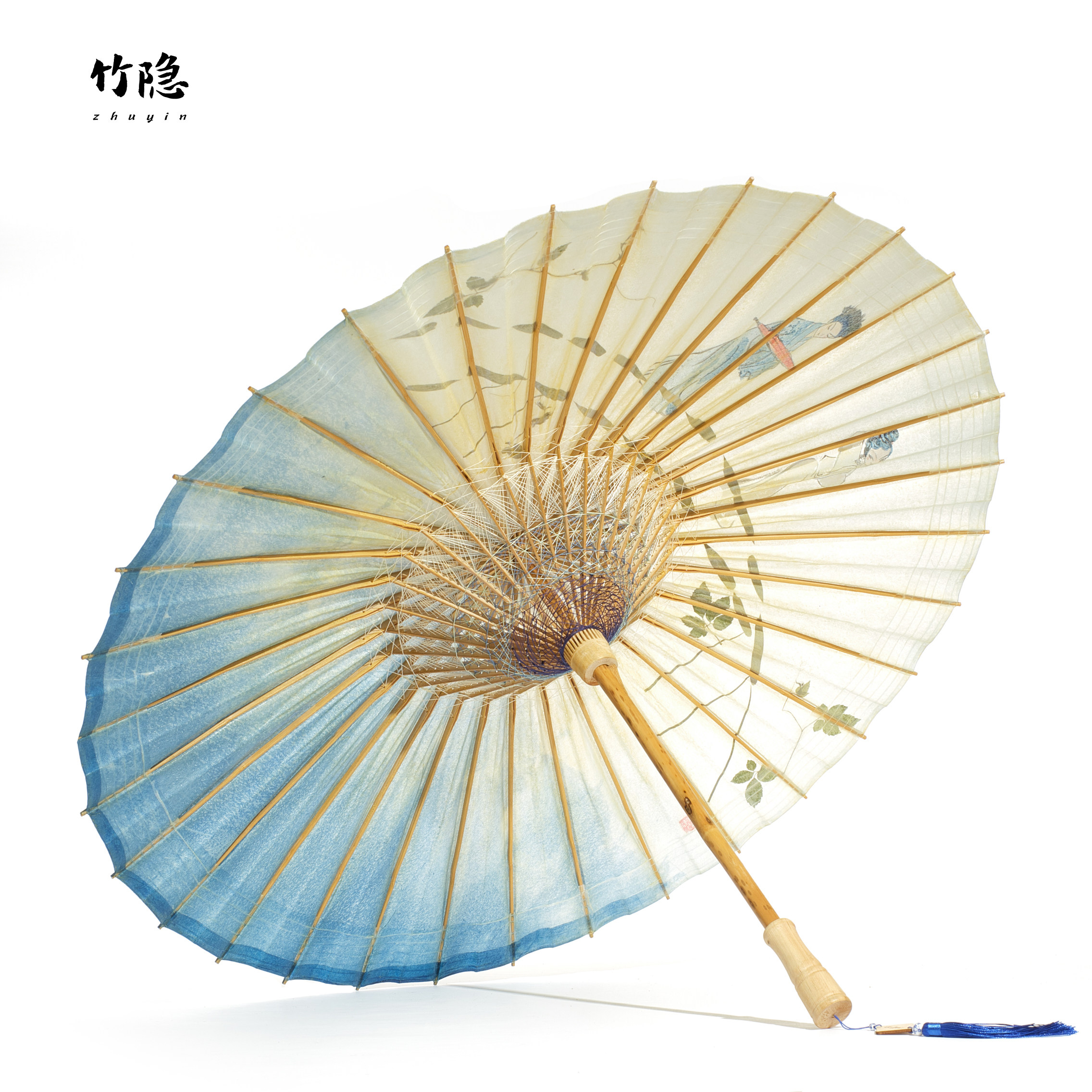 Bamboo - West Lake landscape pure hand - made oil paper umbrella rain - proof and practical Han clothing photography woman Chinese style is not remnant Vanlun