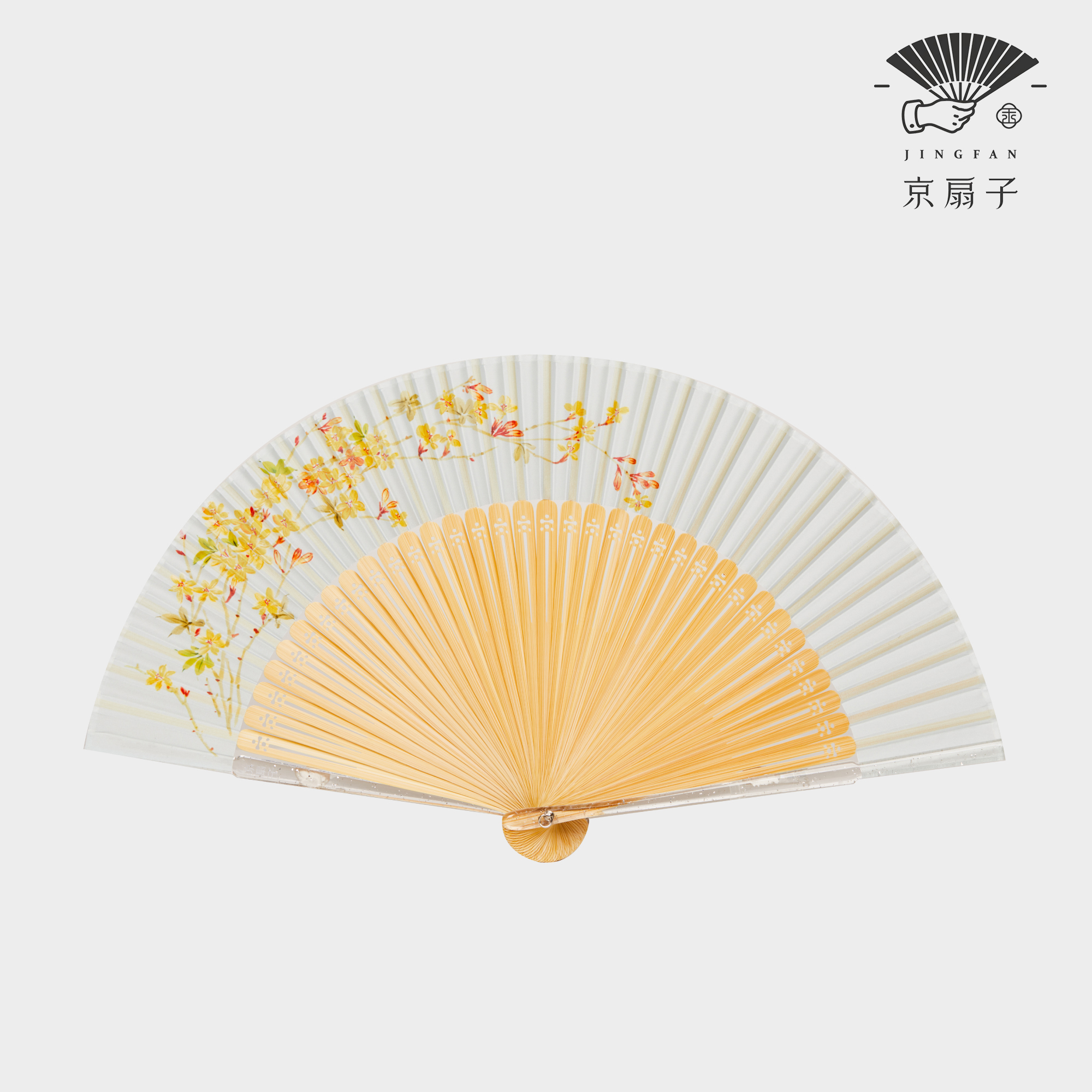 Jingfan XII Huaxin New Chinese wind female style of ancient Han clothing accessories gifts hand jade bamboo fan