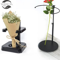 Bouquet stabilizer black flower shop plastic placement rack bracket support flower shelf iron plastic flower material