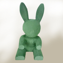 Flower clay model animal shape flower arrangement clay big-eared rabbit floppy-eared rabbit 3D special-shaped flowers clay rabbit shape