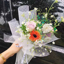 Flower packaging mesh floral yarn textile dot yarn high-grade bag flower net Korean 50cm wide 10 yards length lace