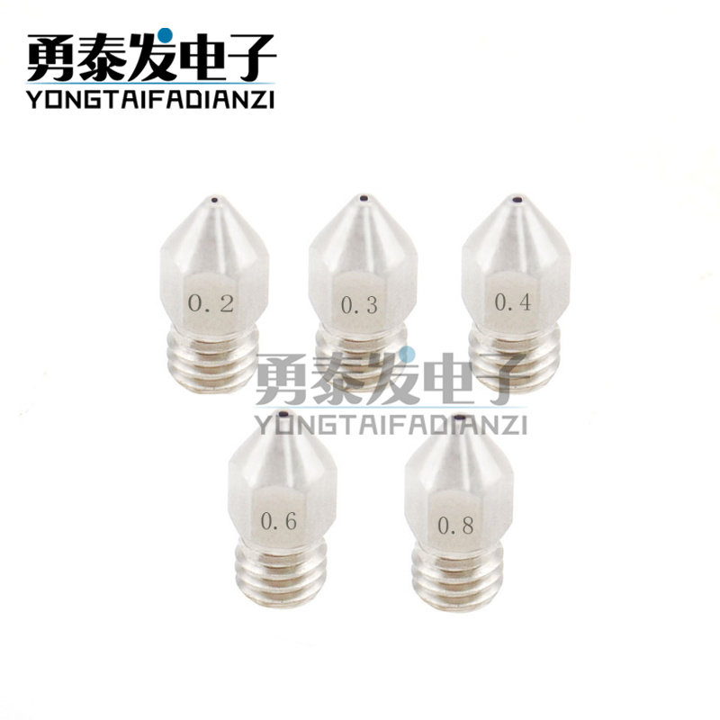 3D Printing Machine Accessories Makerbot MK8 Nozzle Stainless Steel Nozzle Extruder Pointed Nozzle