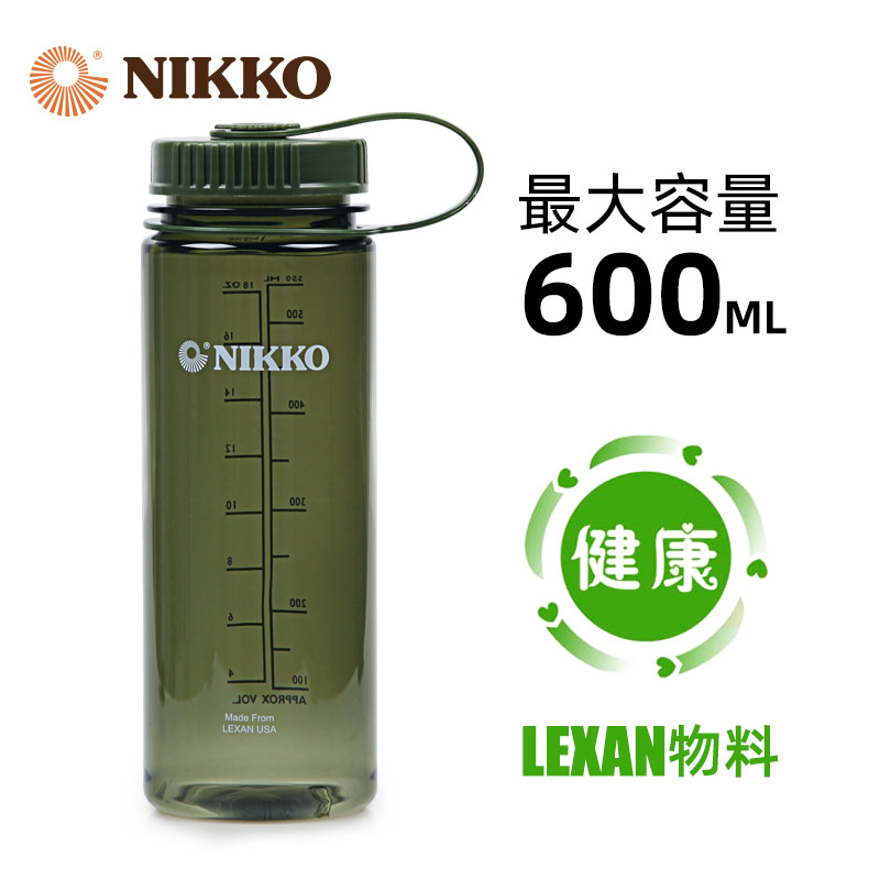 Nikko Days High Outdoor Sports Kettle 600ML Transparent Wide Mouth Water Cup Large Capacity Travel Cup High Temperature Resistant